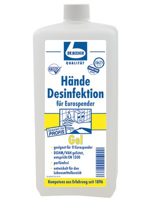 Hände Desinfektion Gel 1l- für Eurospender